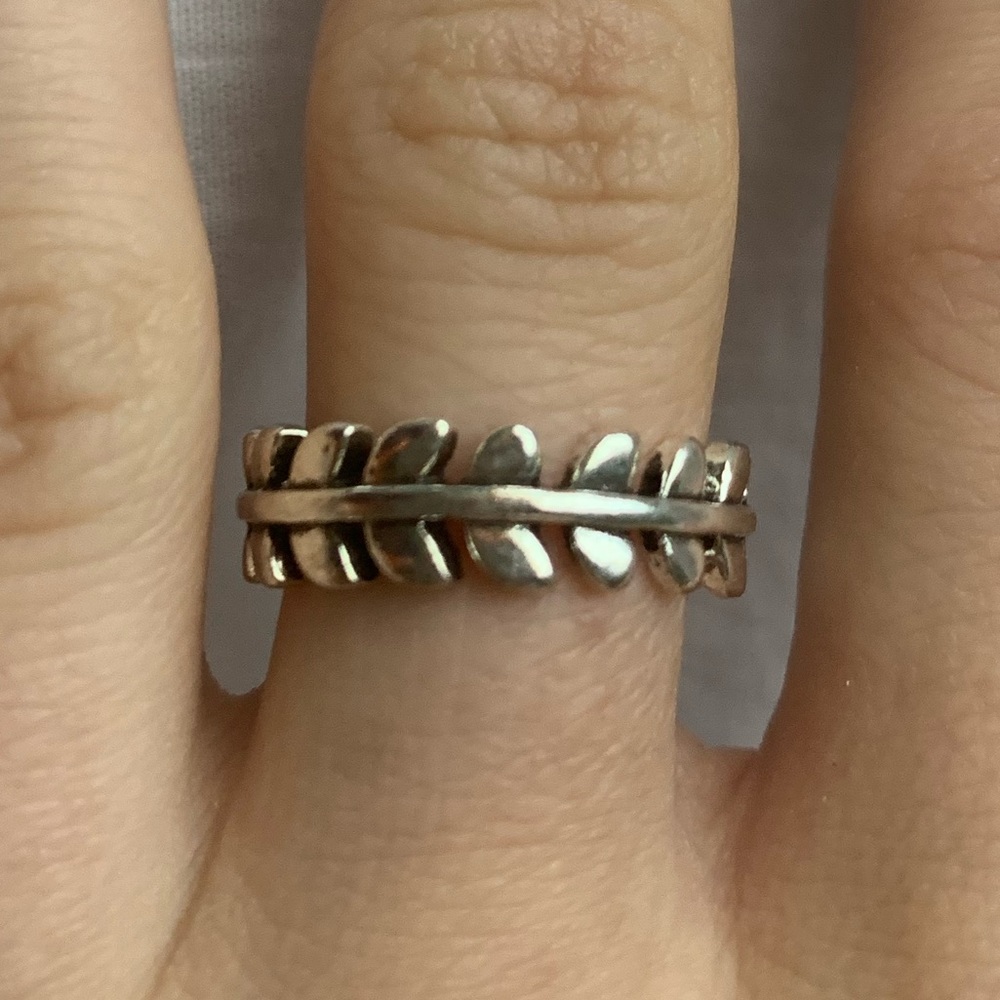🌿silver leaves ring🌿